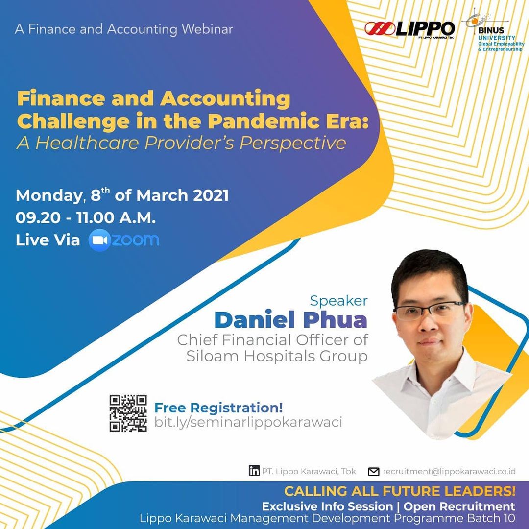 [Seminar] Finance and Accounting Challenge in the Pandemic Era: A Healtcare Provider’s Perspective