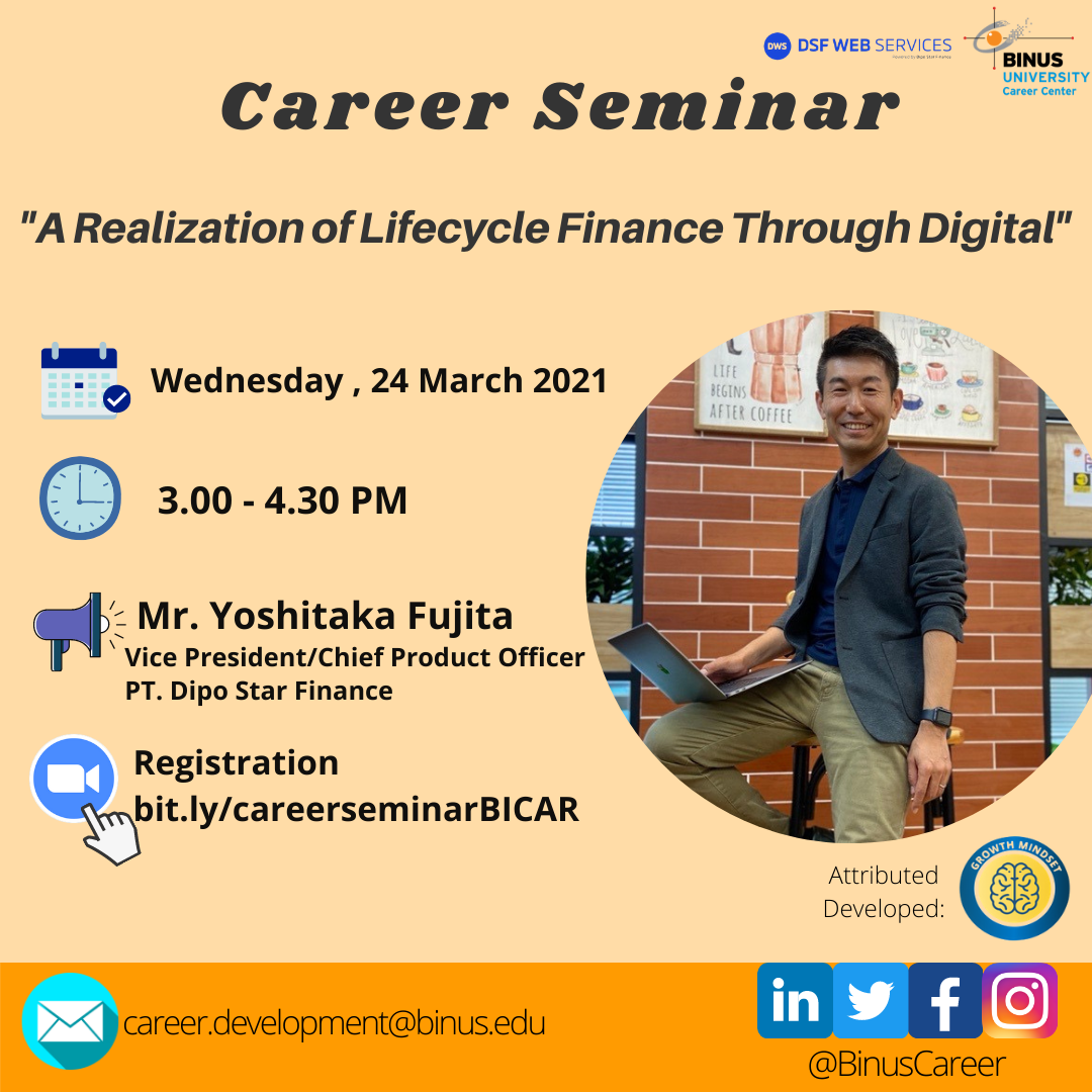 Career Seminar - A Realization of Lifecycle Finance Through Digital by Dipo Star Finance