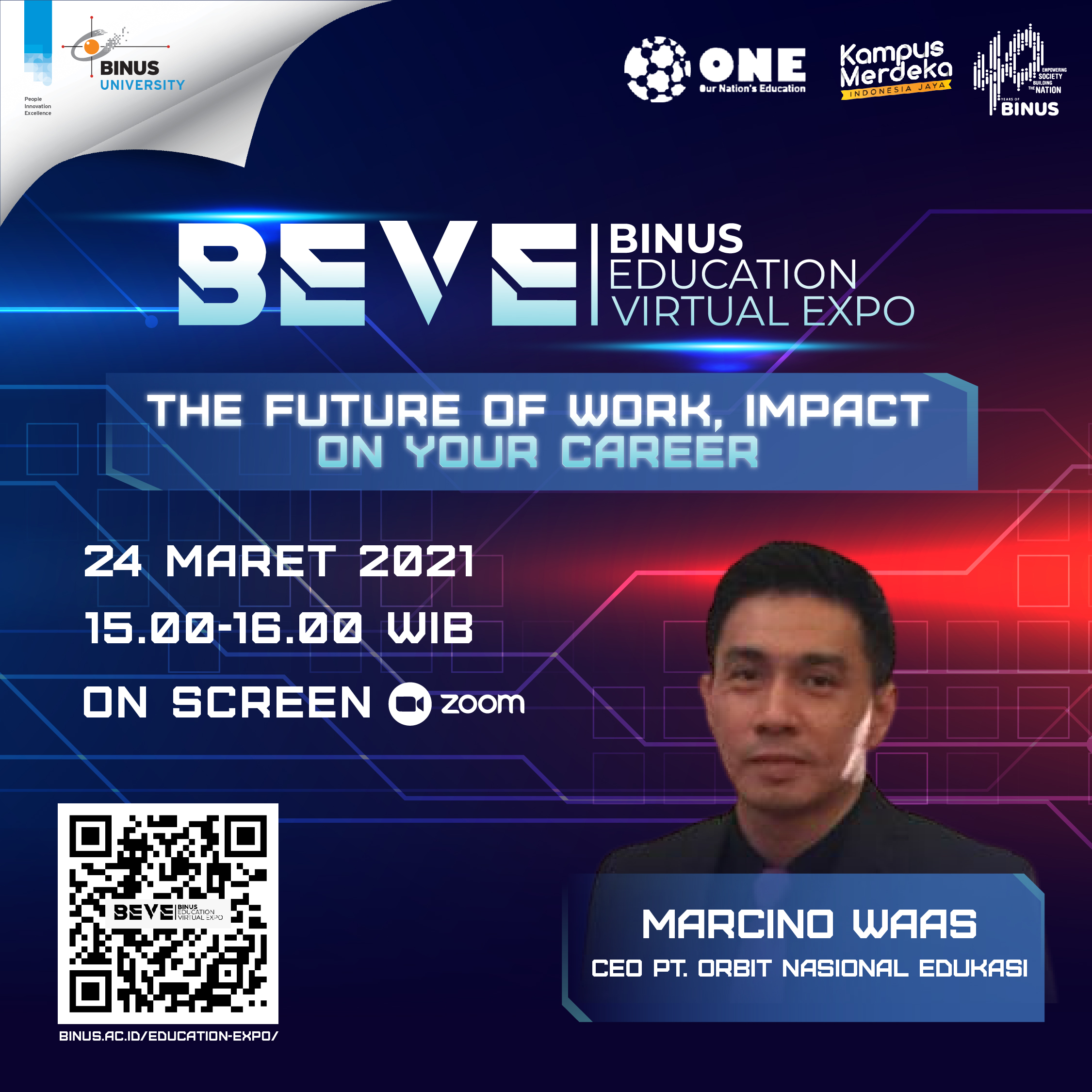 BINUS Career Company Session at BEVE 2021 (BINUS Education Virtual Expo): The Future of Work, Impact in Your Career
