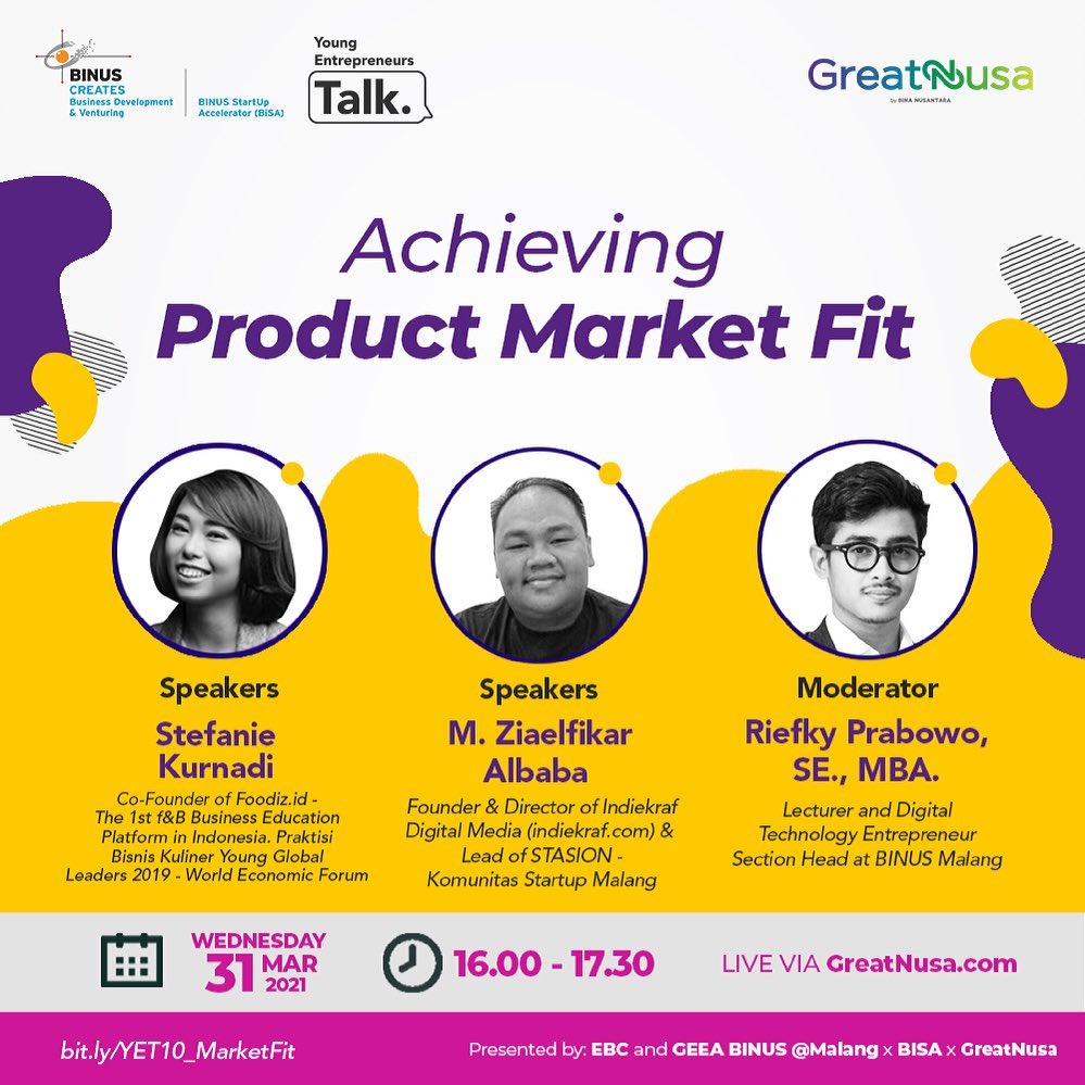 Young Entrepreneurs Talk (YET) 10 - Achieving Product Market Fit