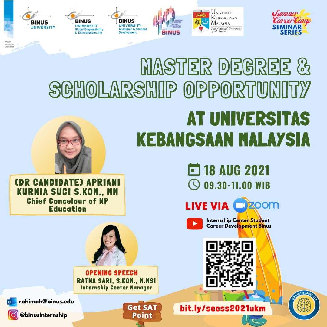 FURTHER STUDY & SCHOLARSHIP OPPORTUNITY - Universitas Kebangsaan Malaysia