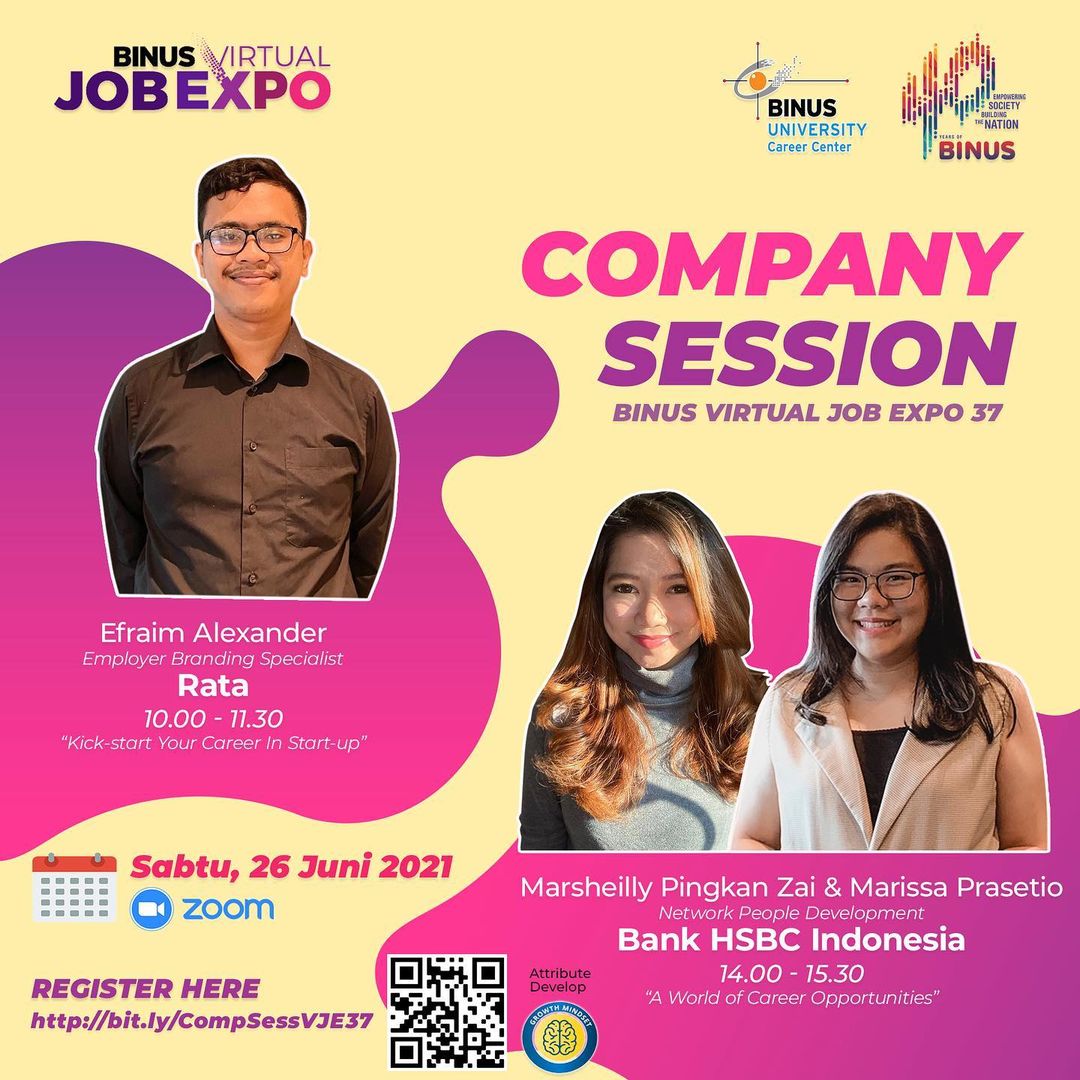 Company Session BINUS Virtual Job Expo 37: Rata & Bank HSBC Indonesia