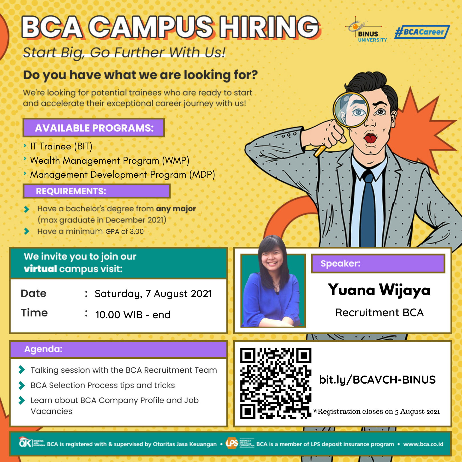 BCA CAMPUS HIRING: START BIG, GO FURTHER WITH US