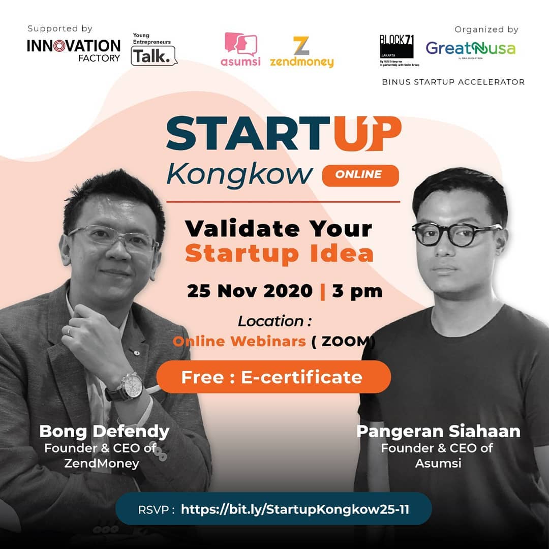 StartUp Kongkow Goes to Kampus: “Validate Your Startup Ideas” 