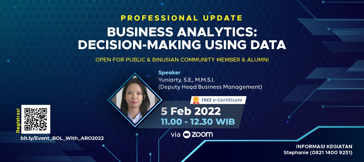 Professional Update Business Analytics : Decision - Making Using Data