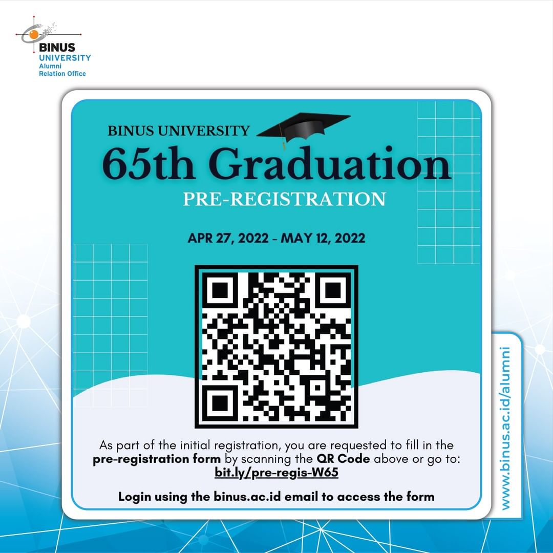 BINUS UNIVERSITY - 65th Graduation PRE - REGISTRATION