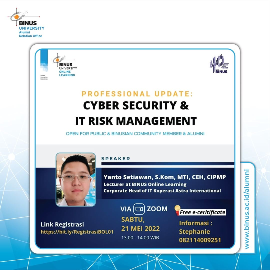 Professional Update tentang “Cyber Security & IT Risk Management”