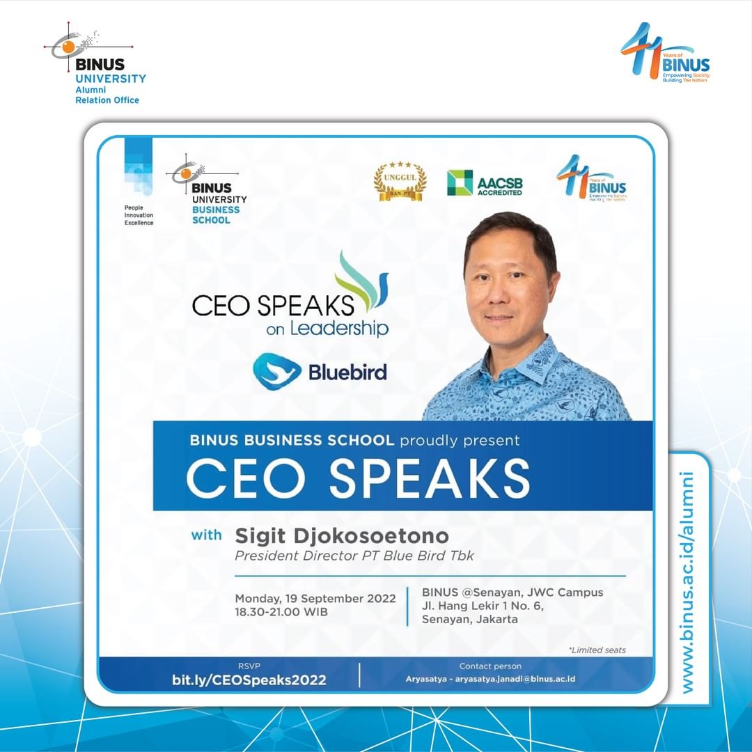 CEO SPEAKS ON LEADERSHIP - PT BLUE BIRD TBK - 'ADAPTING, EVOLVING AND BUILDING THE FUTURE'