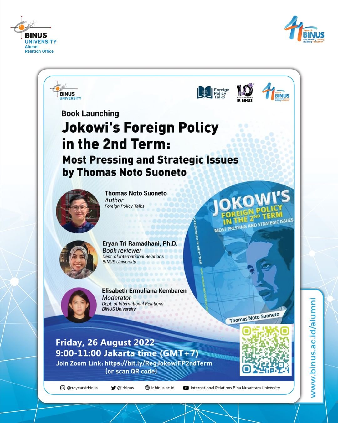 Book Launching Jokowi's Foreign Policy in the 2nd Term: Most Pressing and Strategic Issue by Thomas 