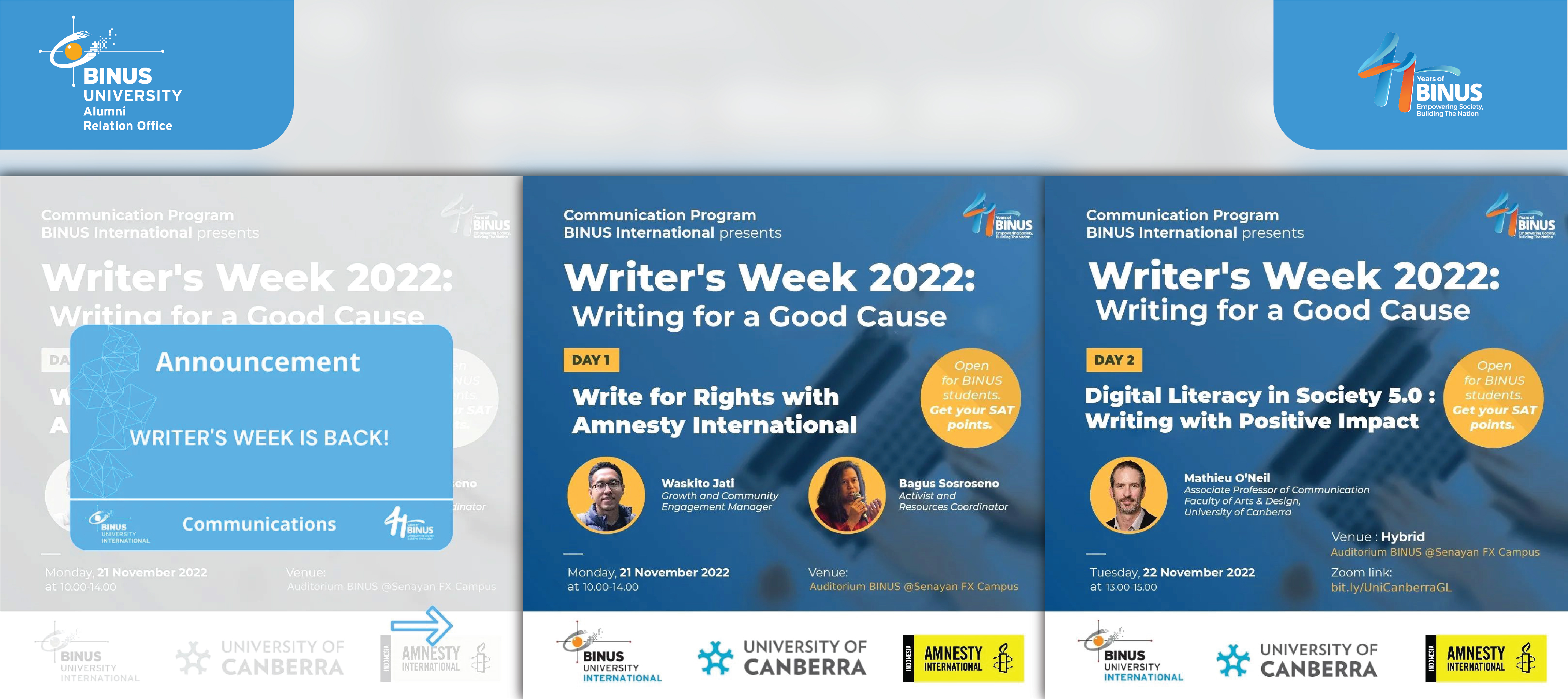 ?Comm Event? The Writer's Week 2022 is around the corner with the theme 