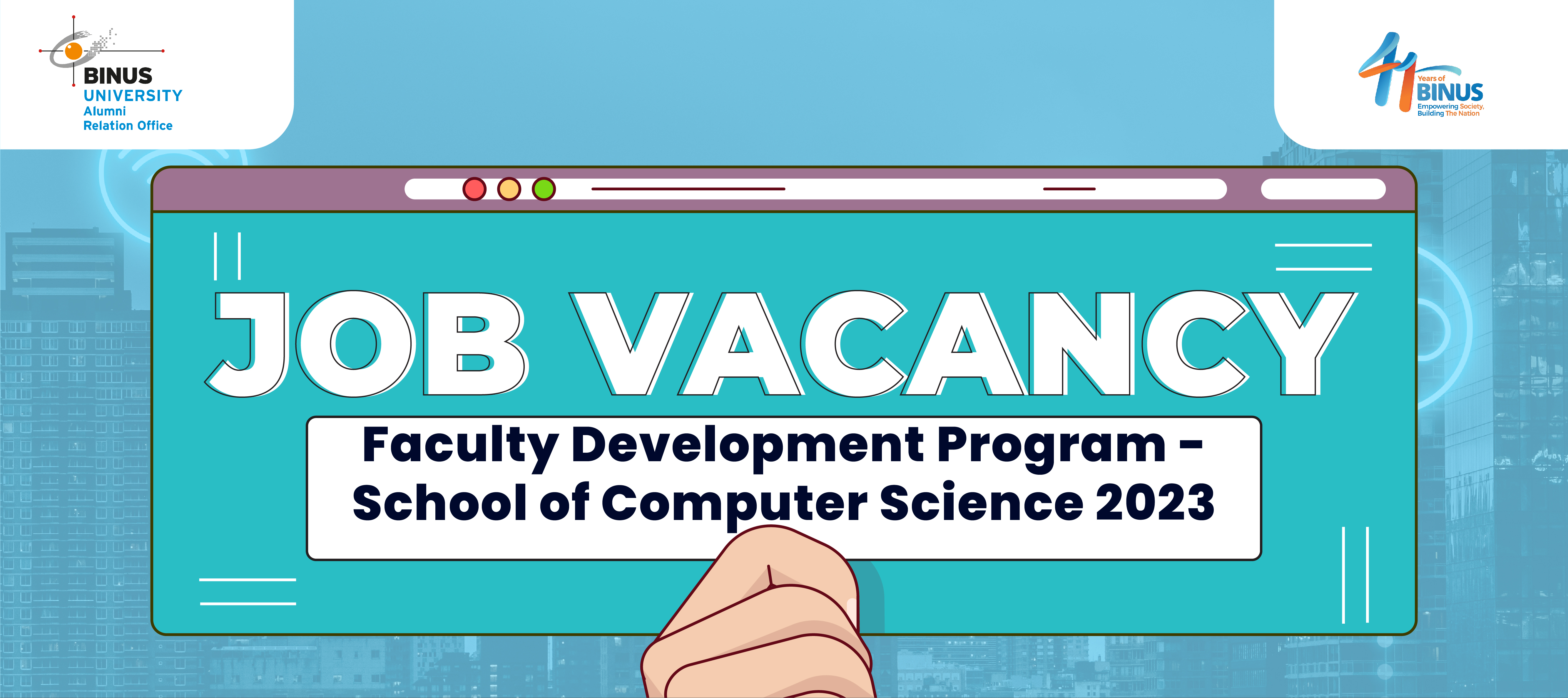 [JOB VACANCY] - Faculty Development Program - School of Computer Science 2023