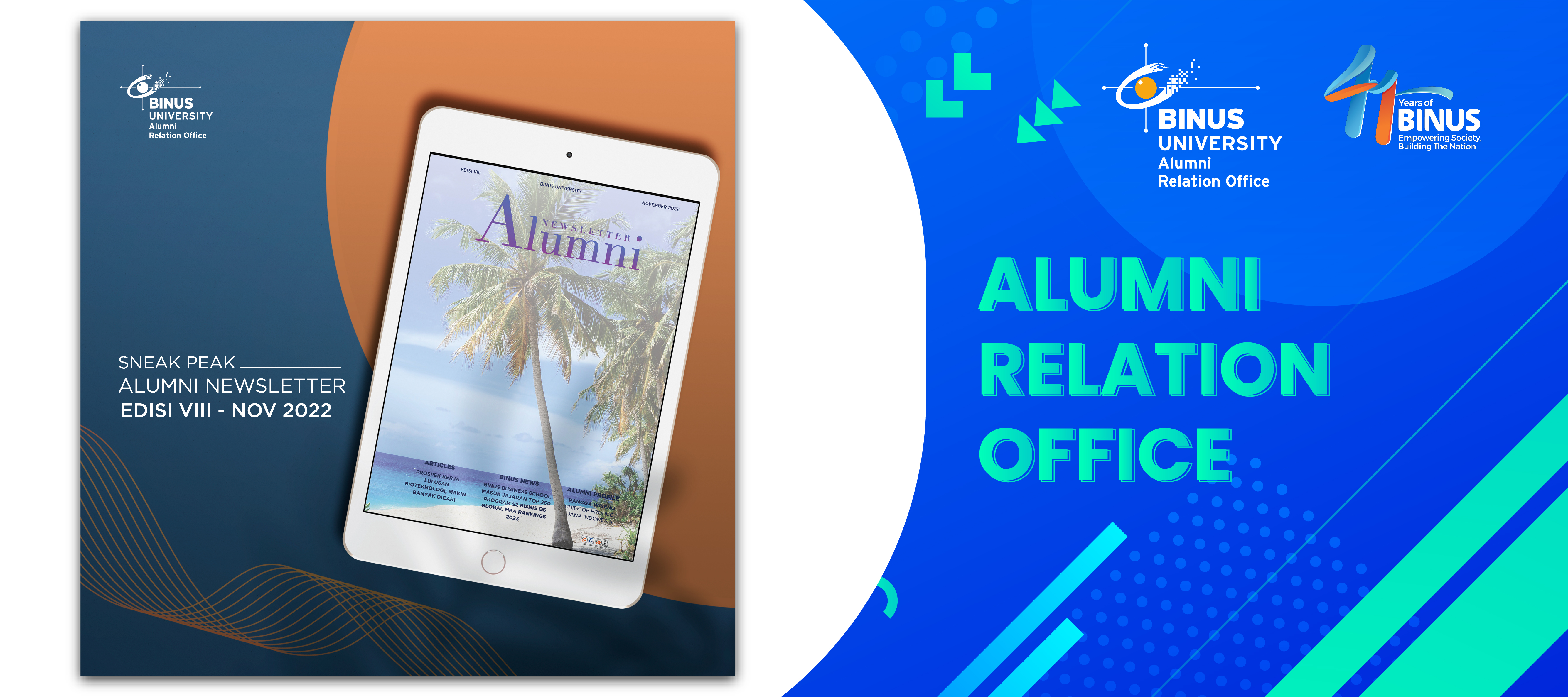Alumni Newsletter Edisi VIII - November 2022 sudah terbit lohhh!
