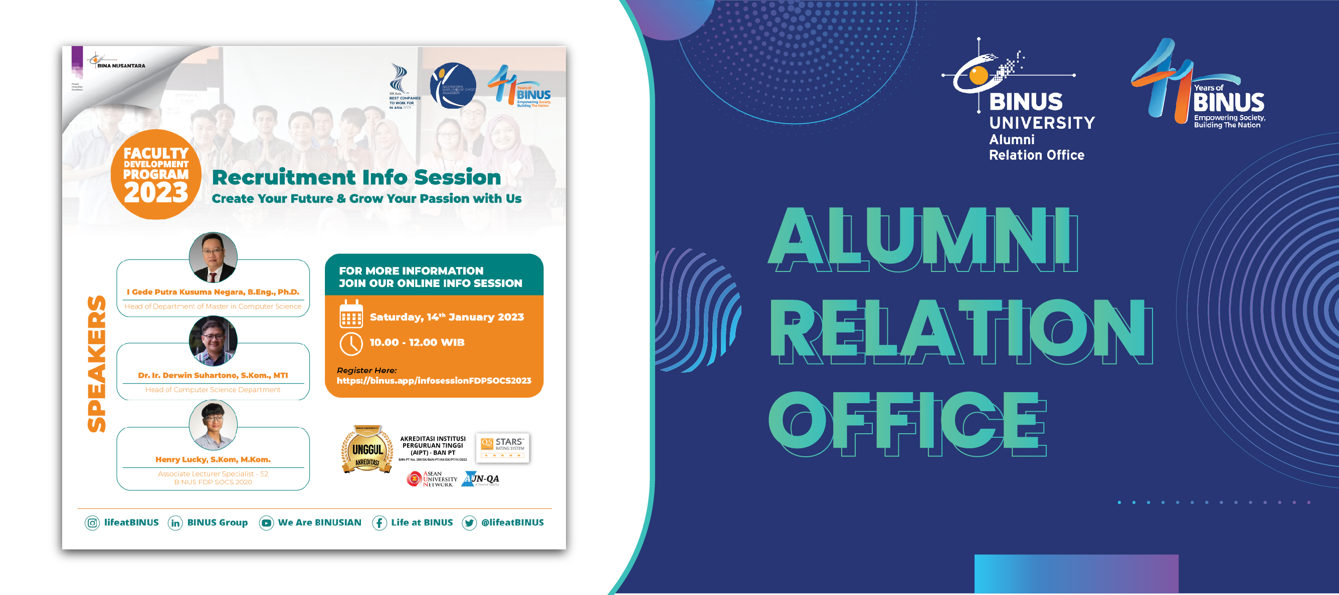 Faculty Development Program - School of Computer Science 2023 is still open for hiring!