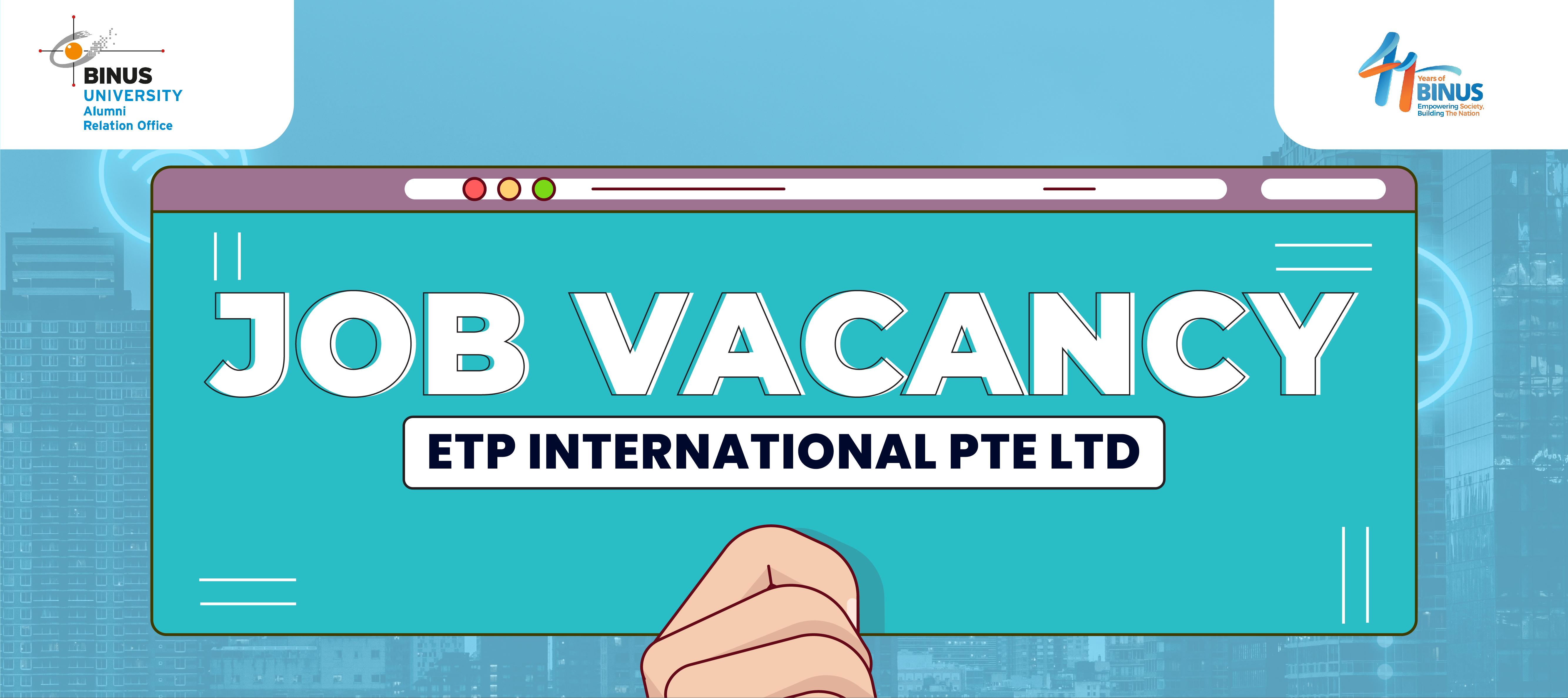 [JOB VACANCY] - ETP International Pte Ltd