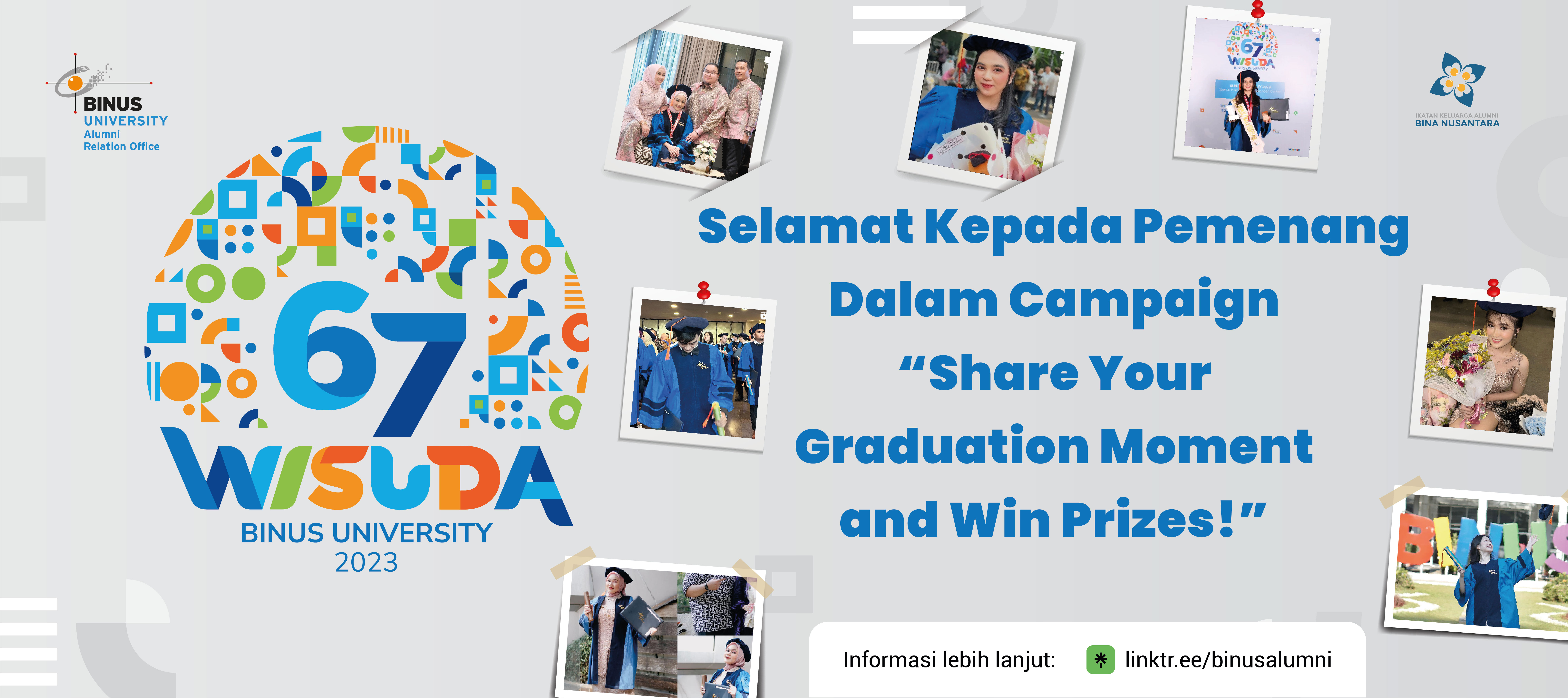 Selamat kepada pemenang dalam Campaign “Share Your Graduation Moment and Win Prizes!” 