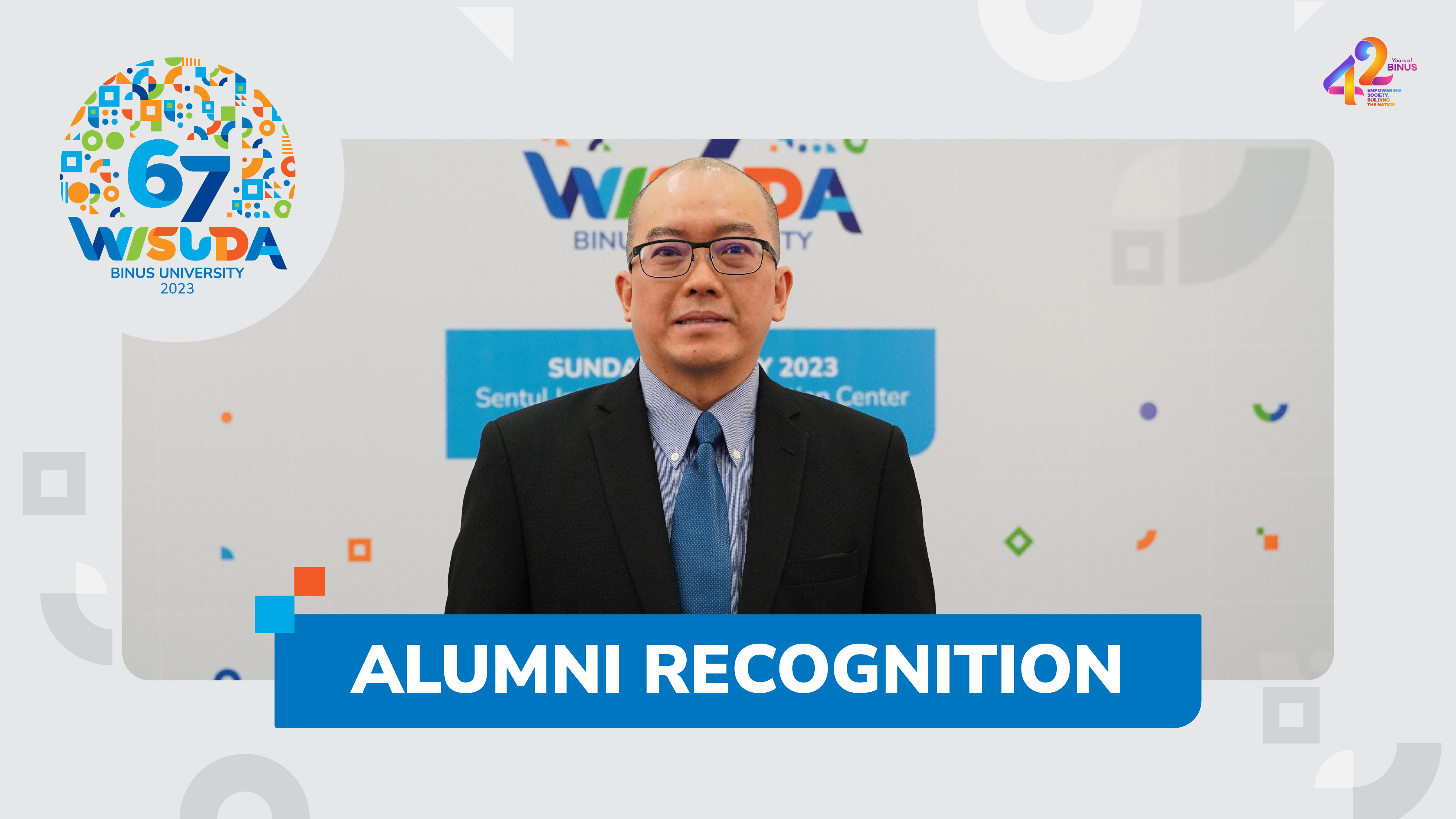 Hendy Harianto, Alumni Recognition Award Wisuda 67 BINUS UNIVERSITY.