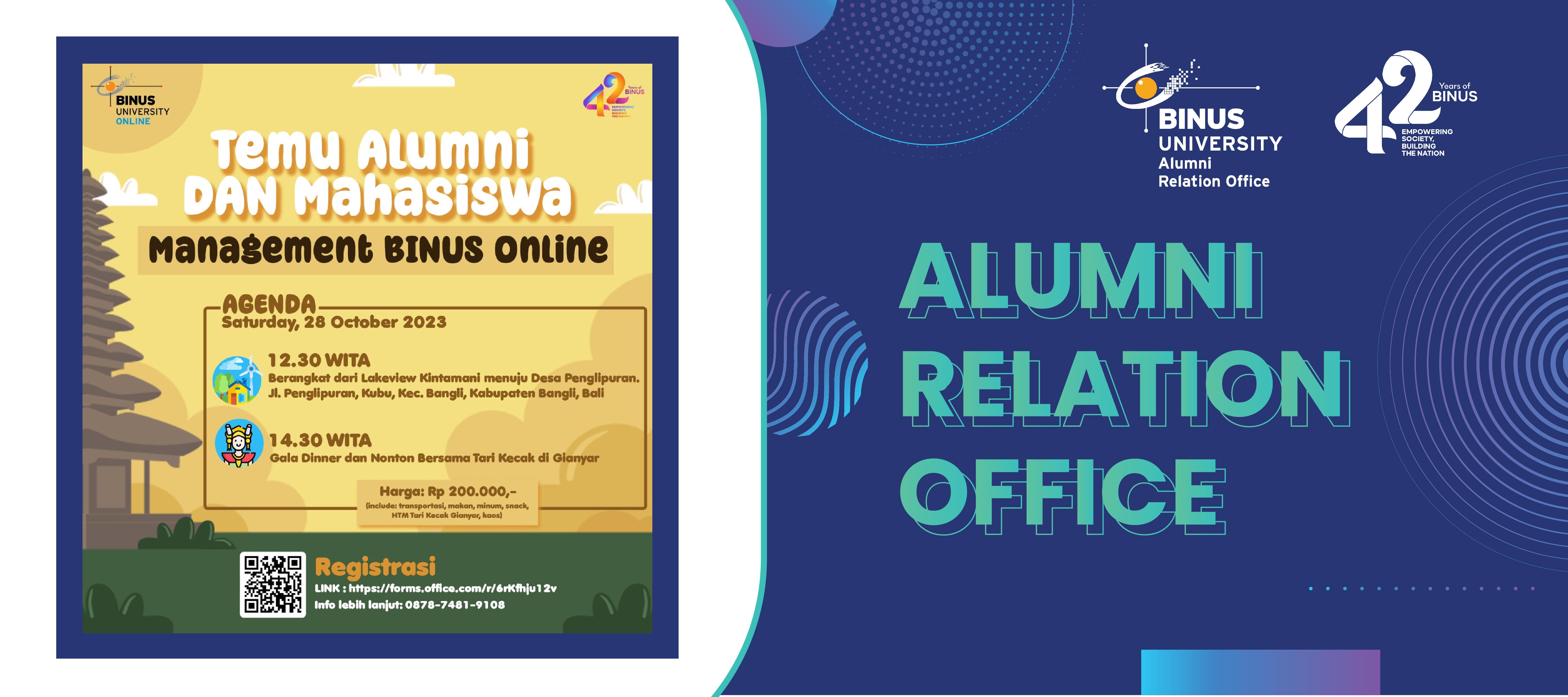 Temu Alumni dan Mahasiswa Management BINUS Online