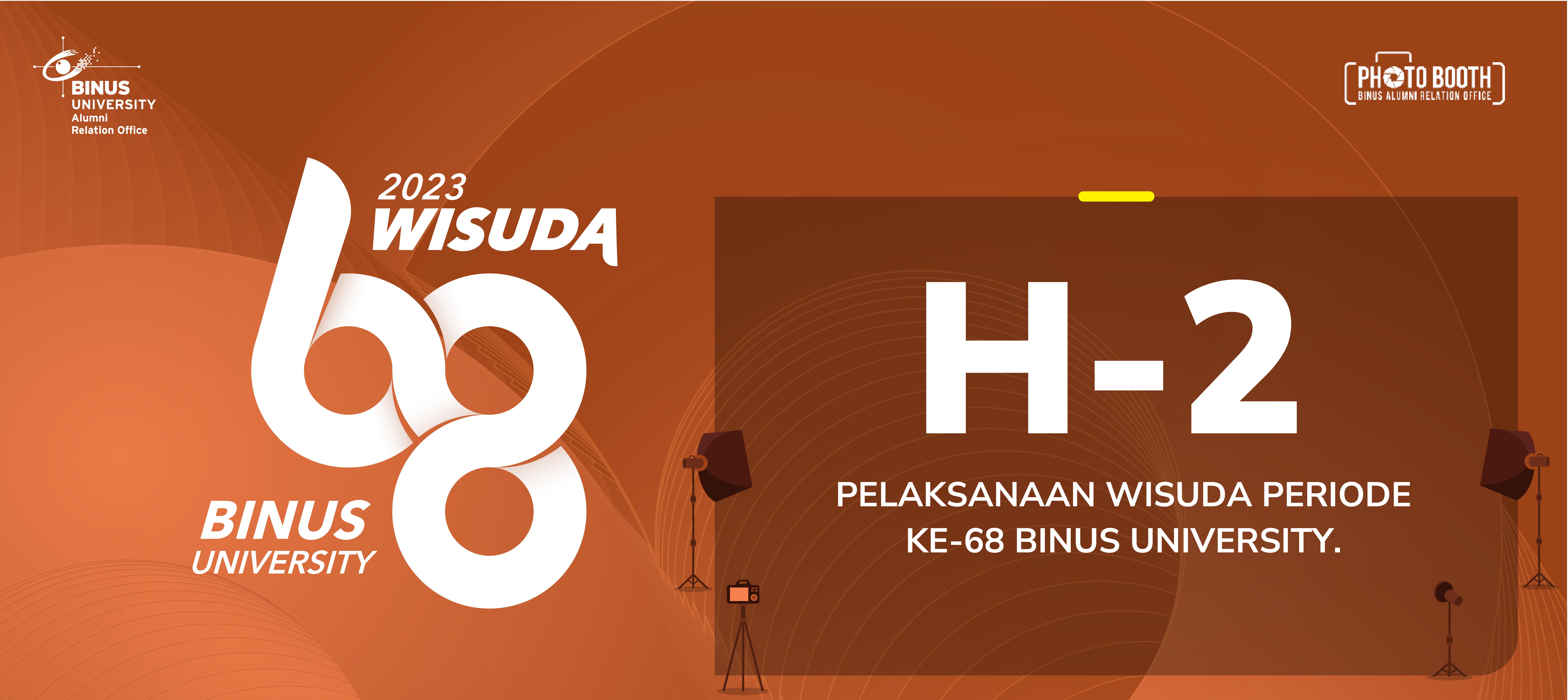 H-2 pelaksanaan wisuda periode ke-68 BINUS University