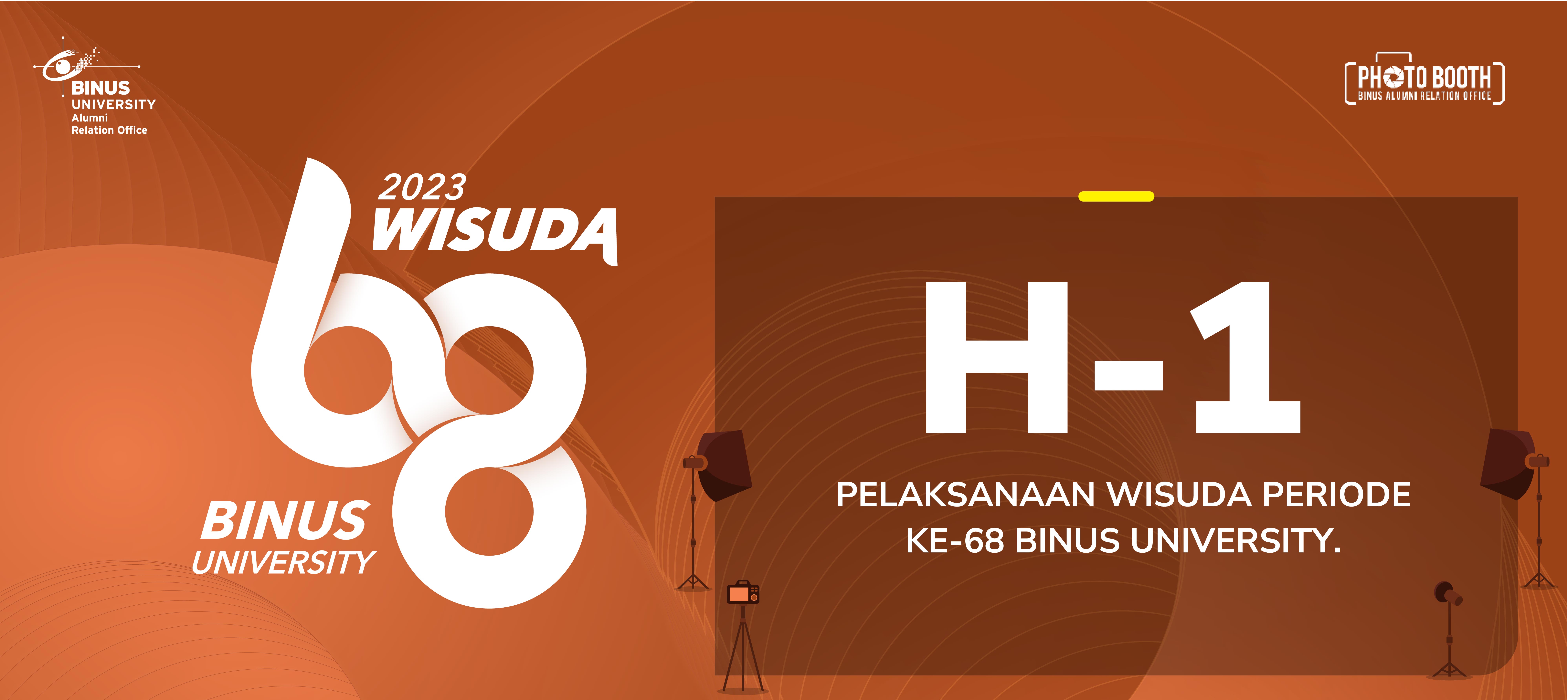 H-1 pelaksanaan wisuda periode ke-68 BINUS University