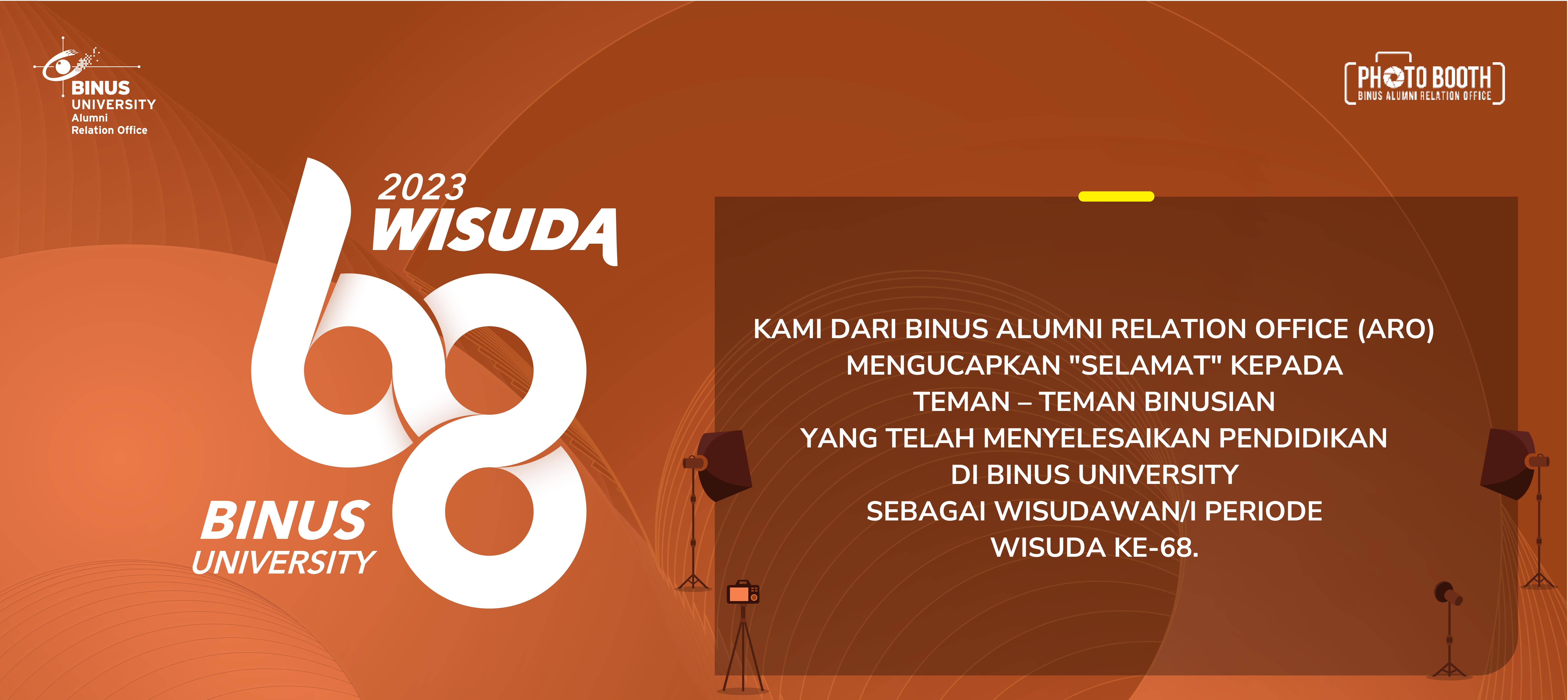 Selamat untuk wisuda periode 68 BINUS University