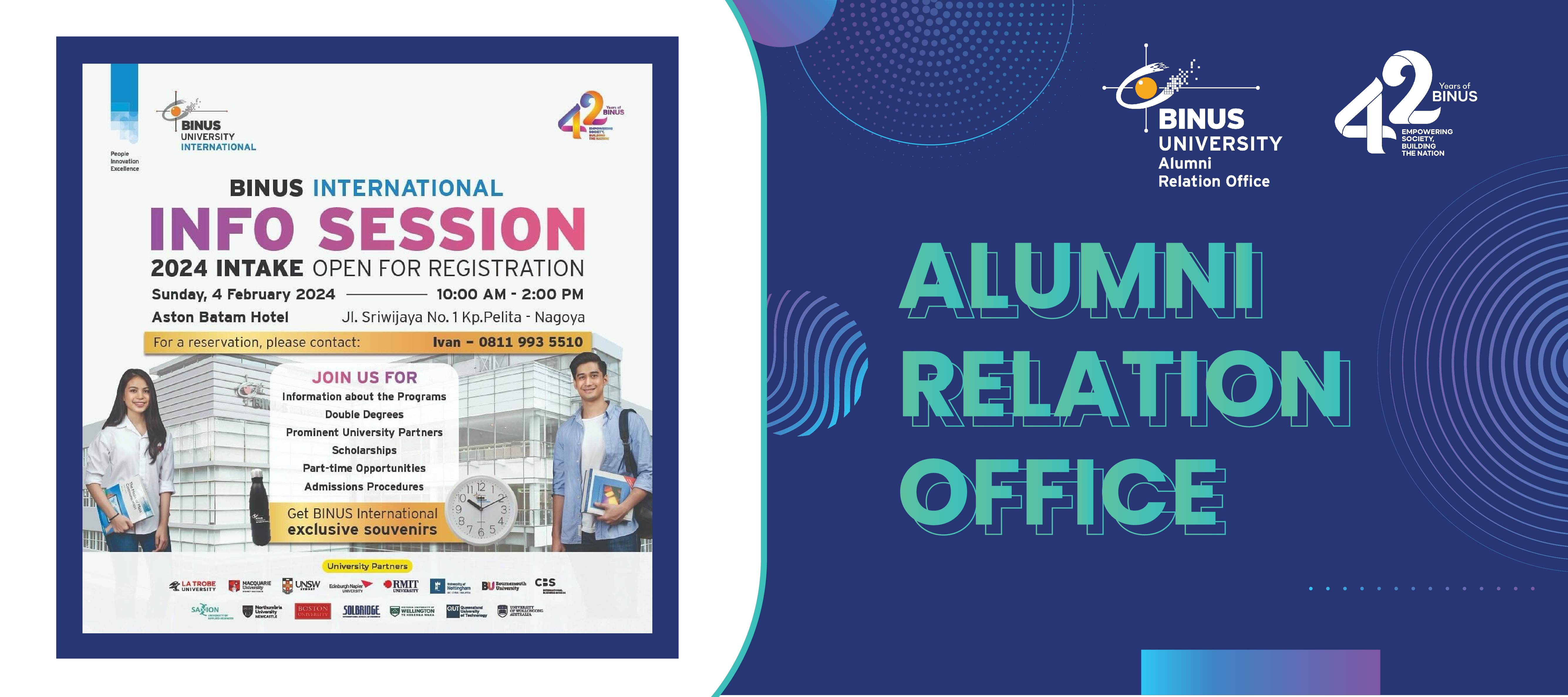  Info Session and learn more about BINUS International Double Degree