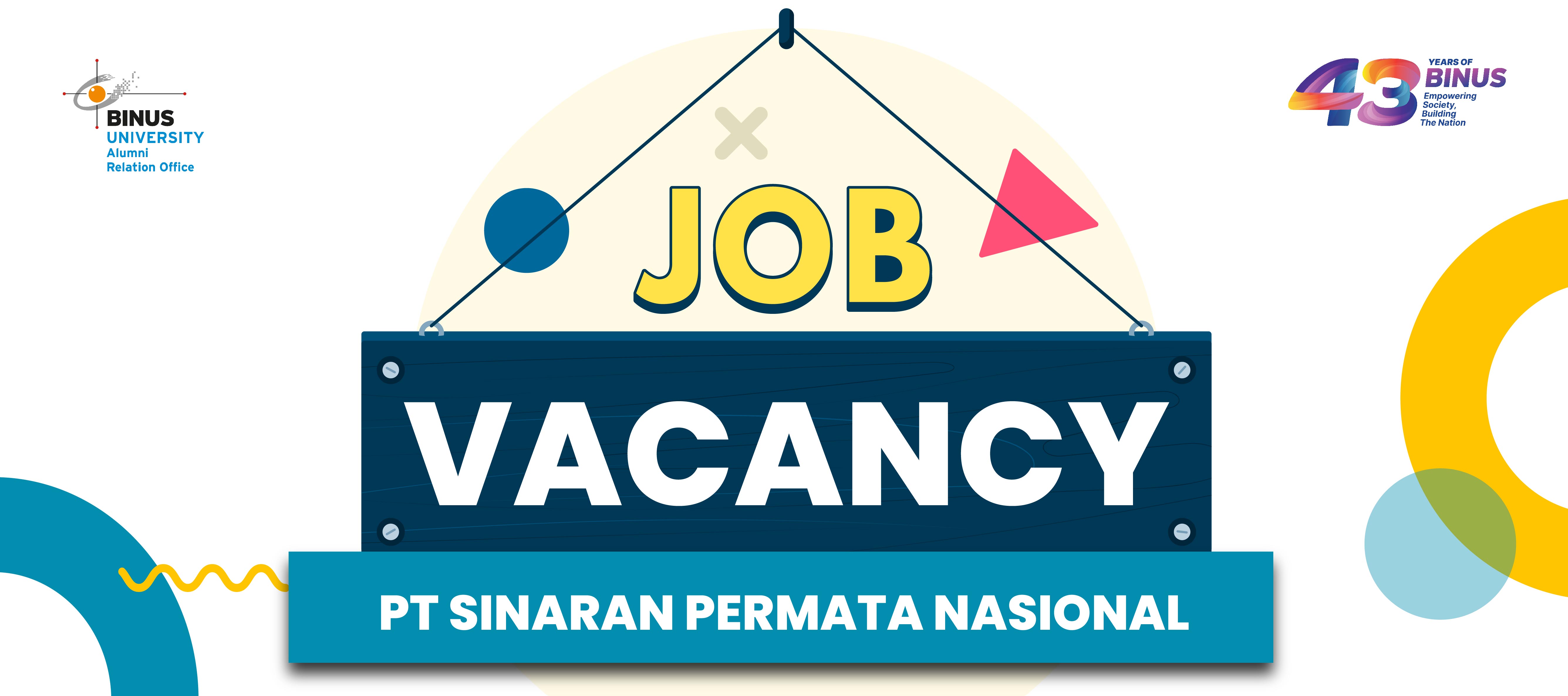 [JOB VACANCY] - PT Sinaran Permata Nasional