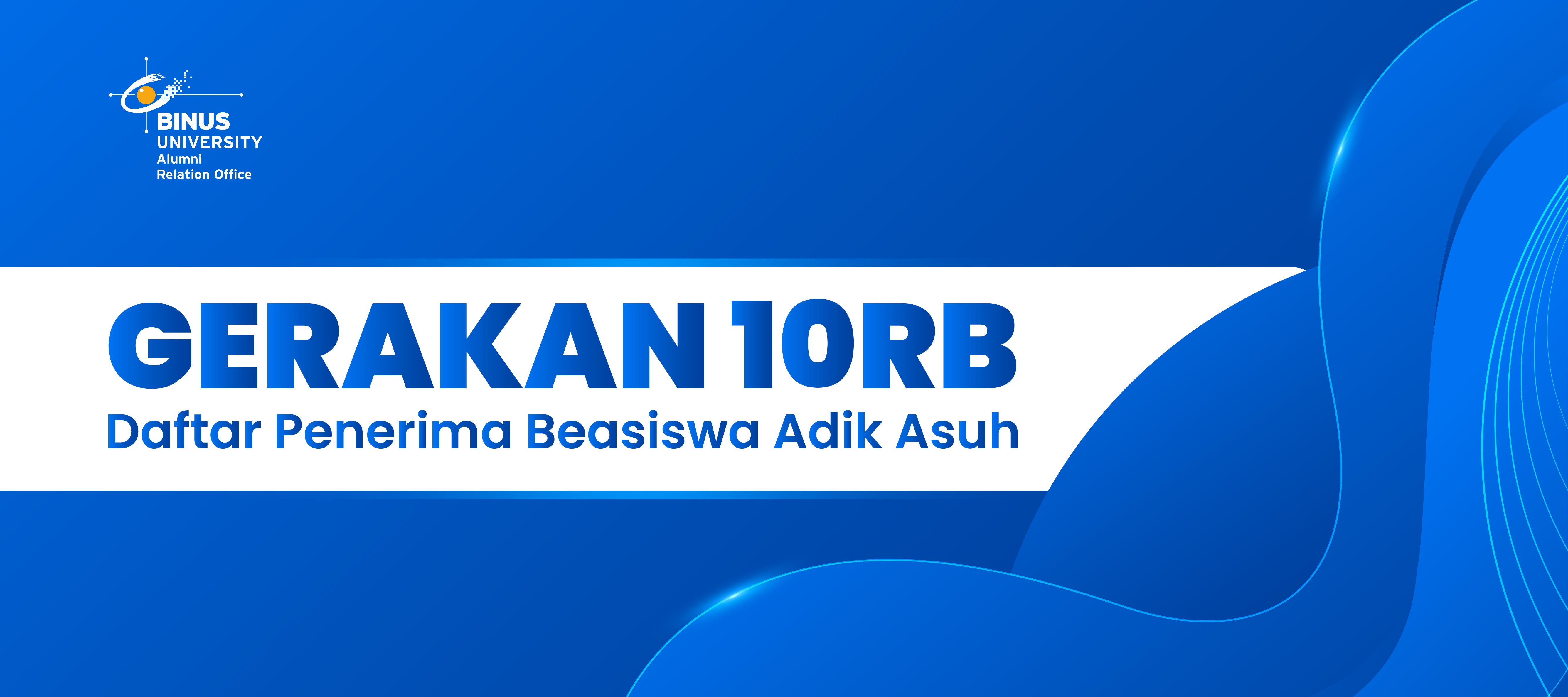 Gerakan 10RB - Daftar Penerima Beasiswa Adik Asuh