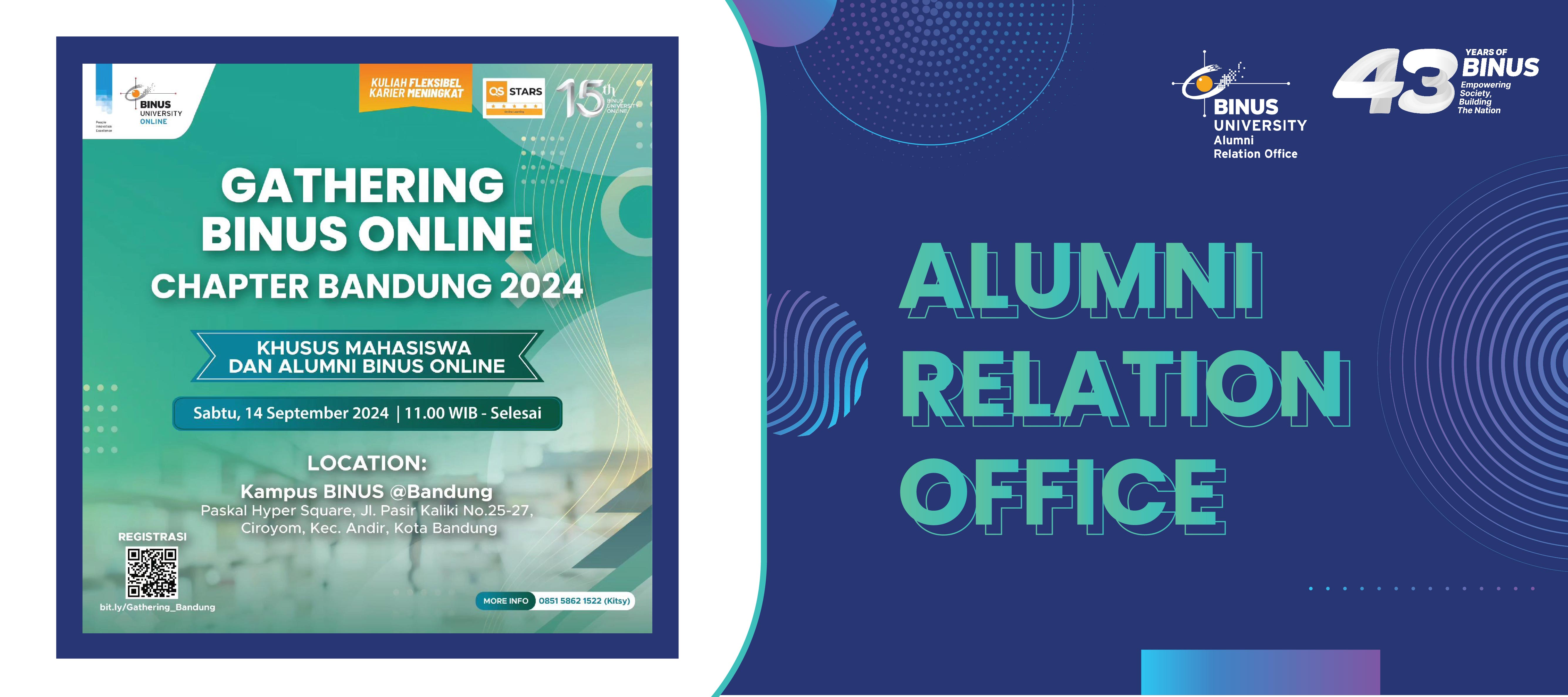 Acara  Gathering Mahasiswa & Alumni BINUS Online di Bandung