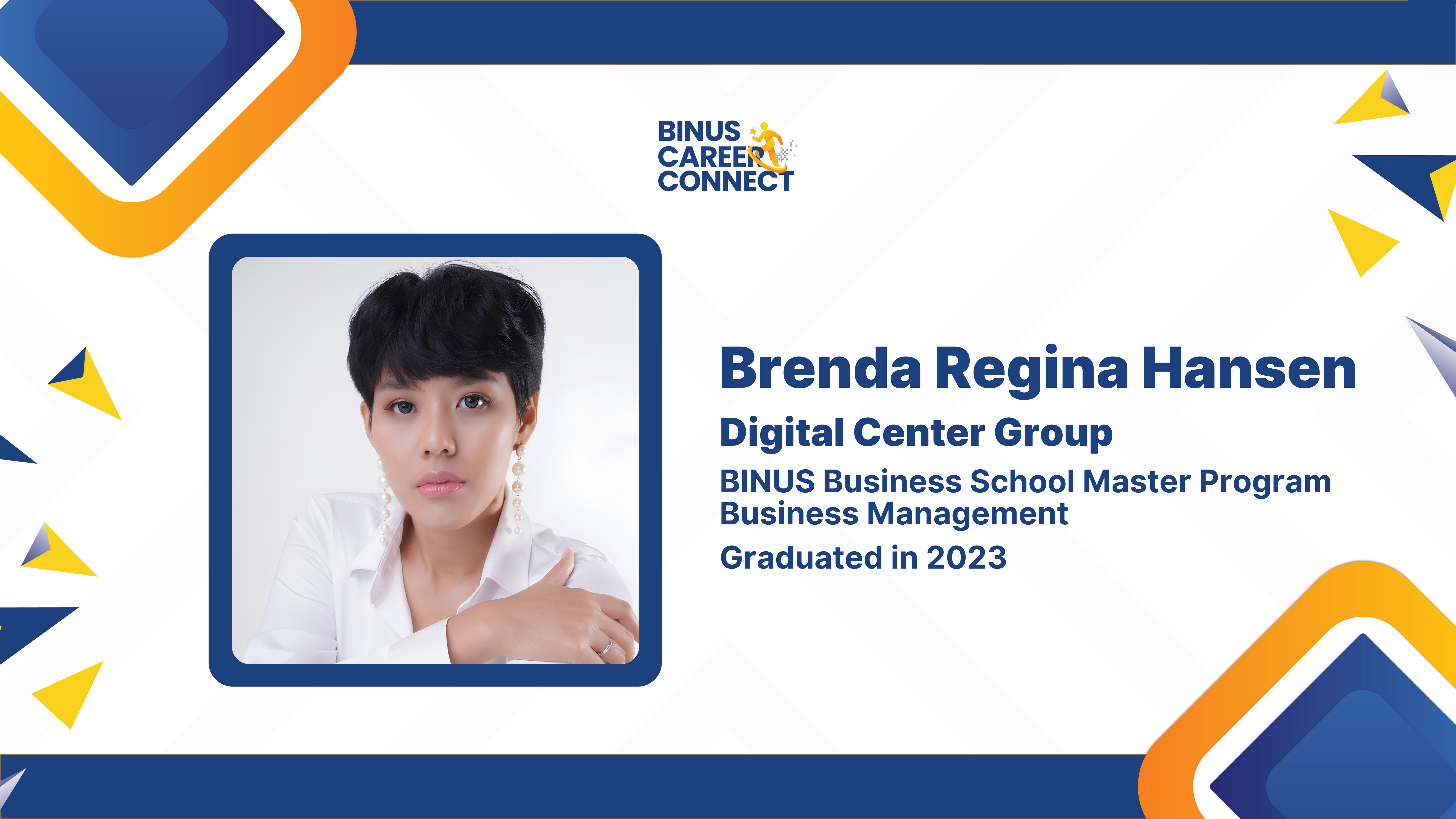 BINUS Career Connect - Brenda Regina Hansen dari Digital Center Group