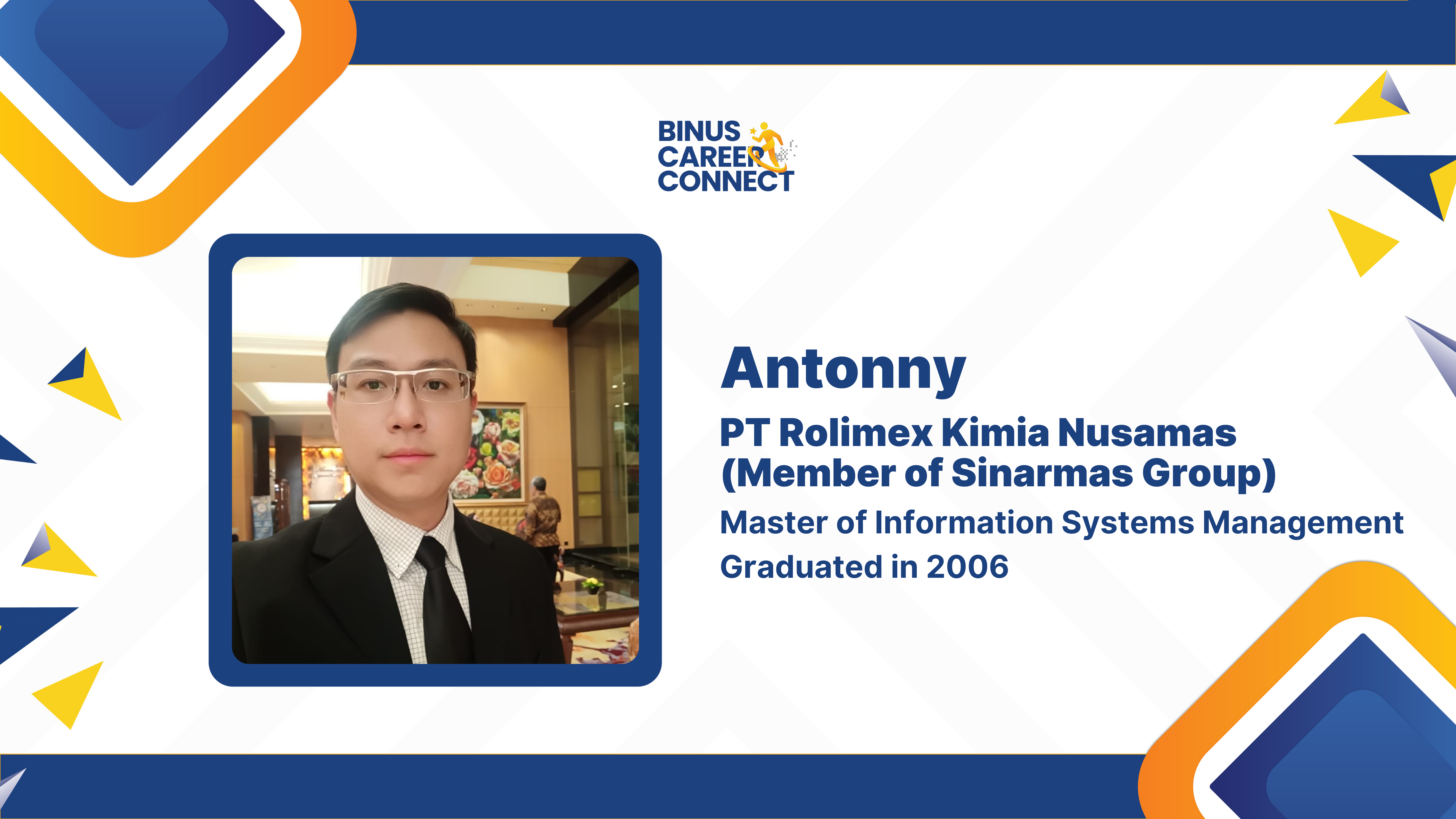 BINUS Career Connect 2024  -  Antonny dari PT Rolimex Kimia Nusamas (Member of Sinarmas Group)