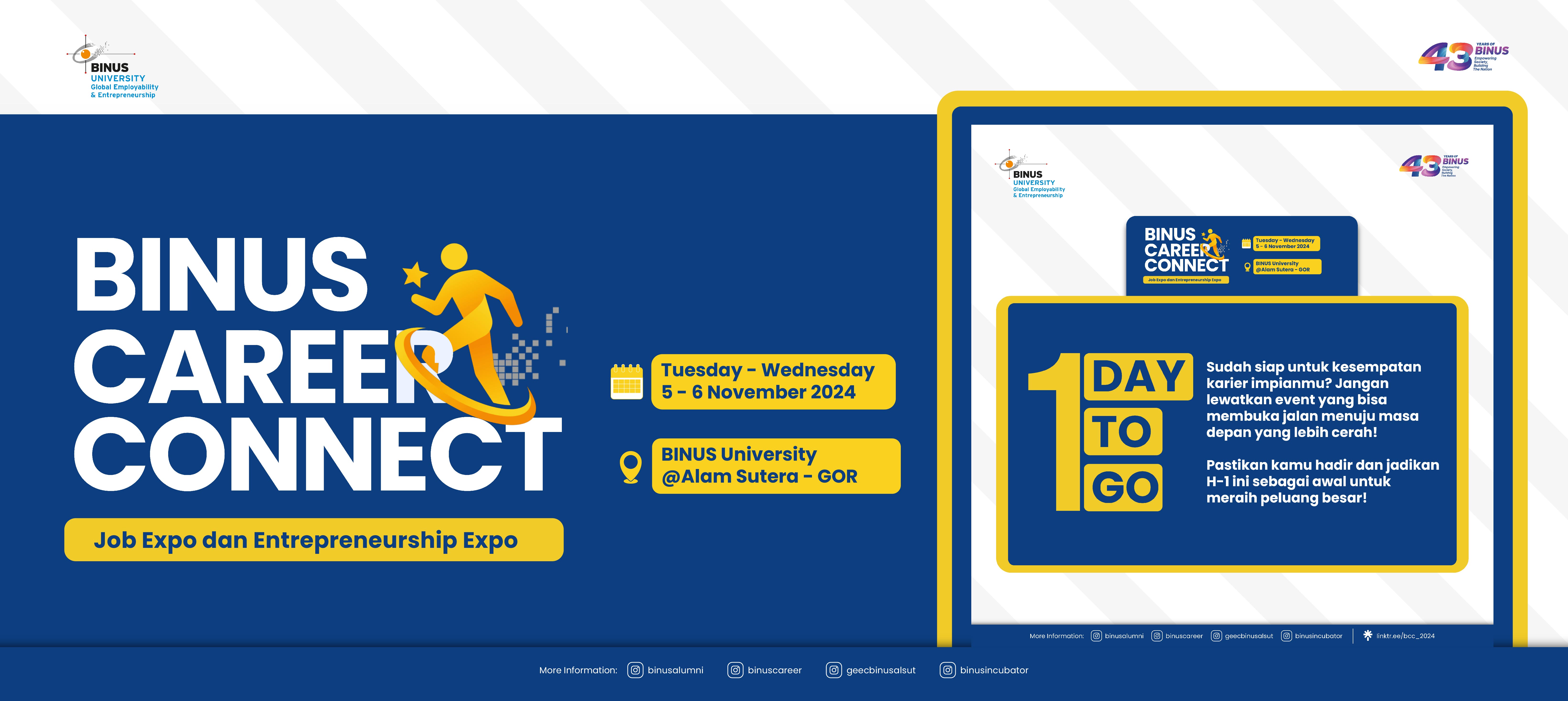 1 Day to Go!  BINUS Career Connect