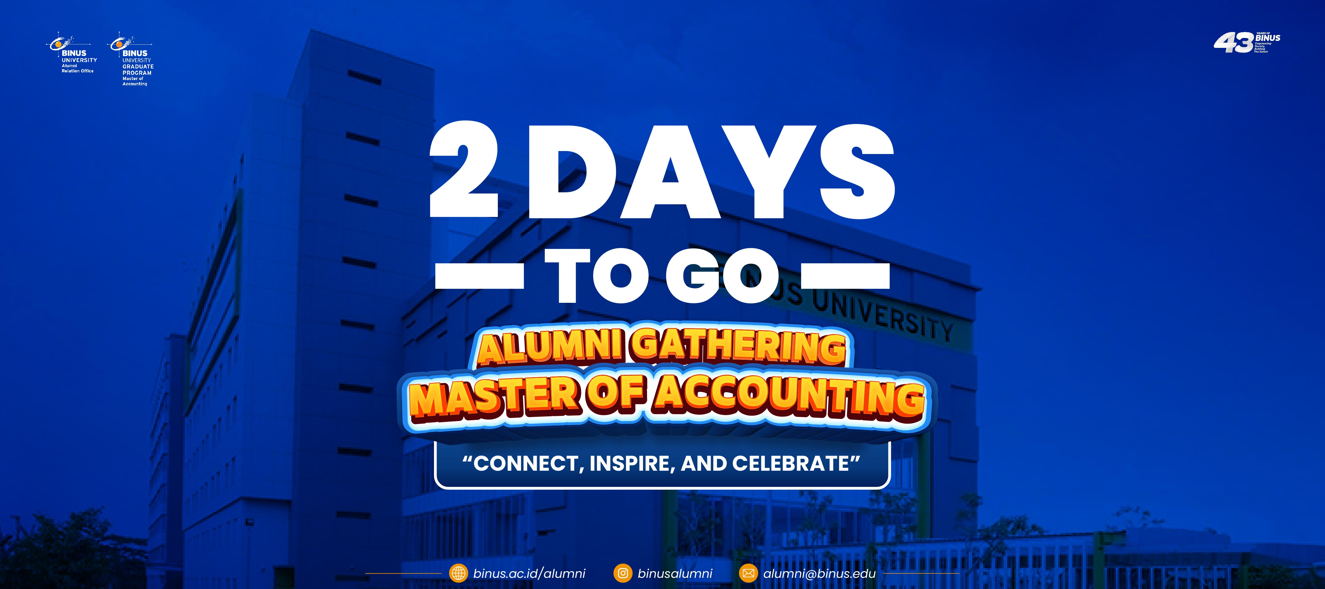 2 DAYS TO GO! - Alumni Gathering Master of Accounting