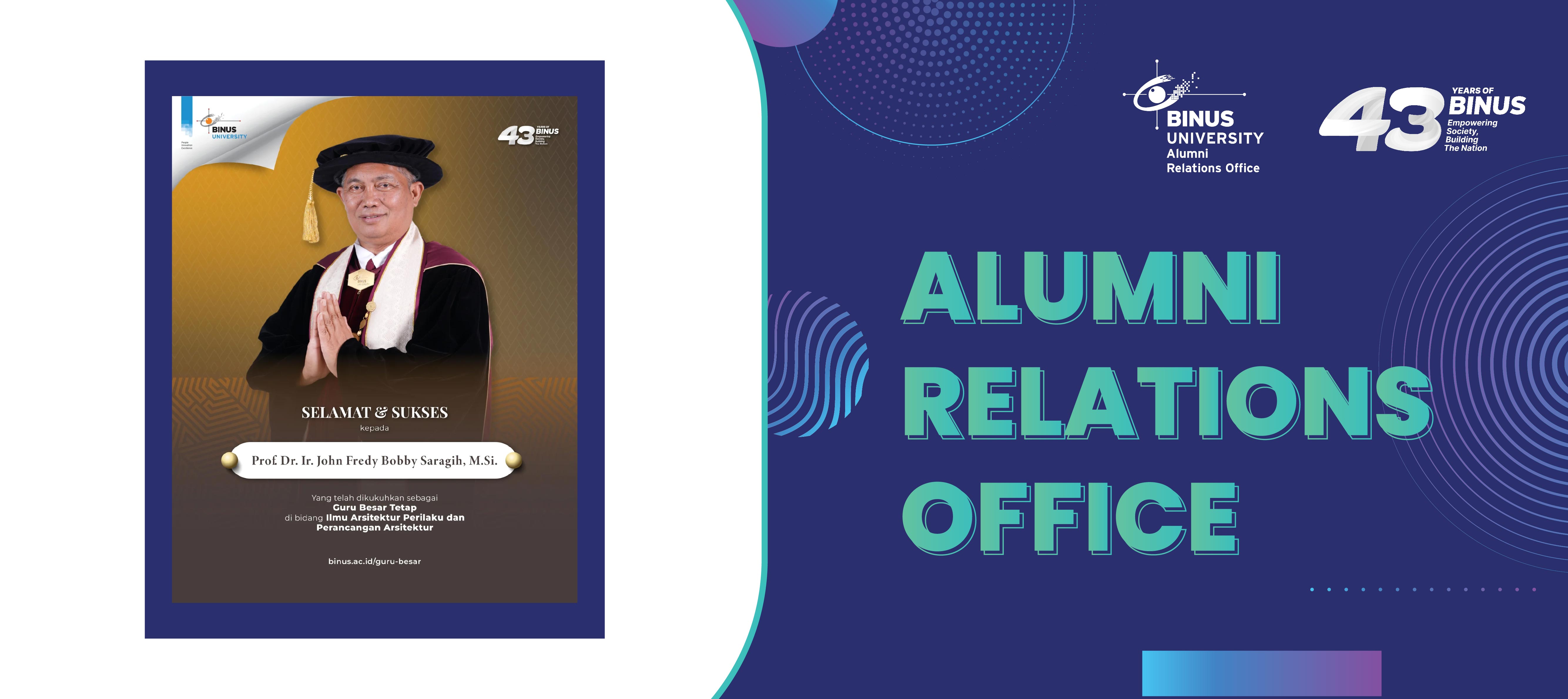 Prof. Dr. Ir. John Fredy Bobby Saragih, M.Si. sebagai Guru Besar