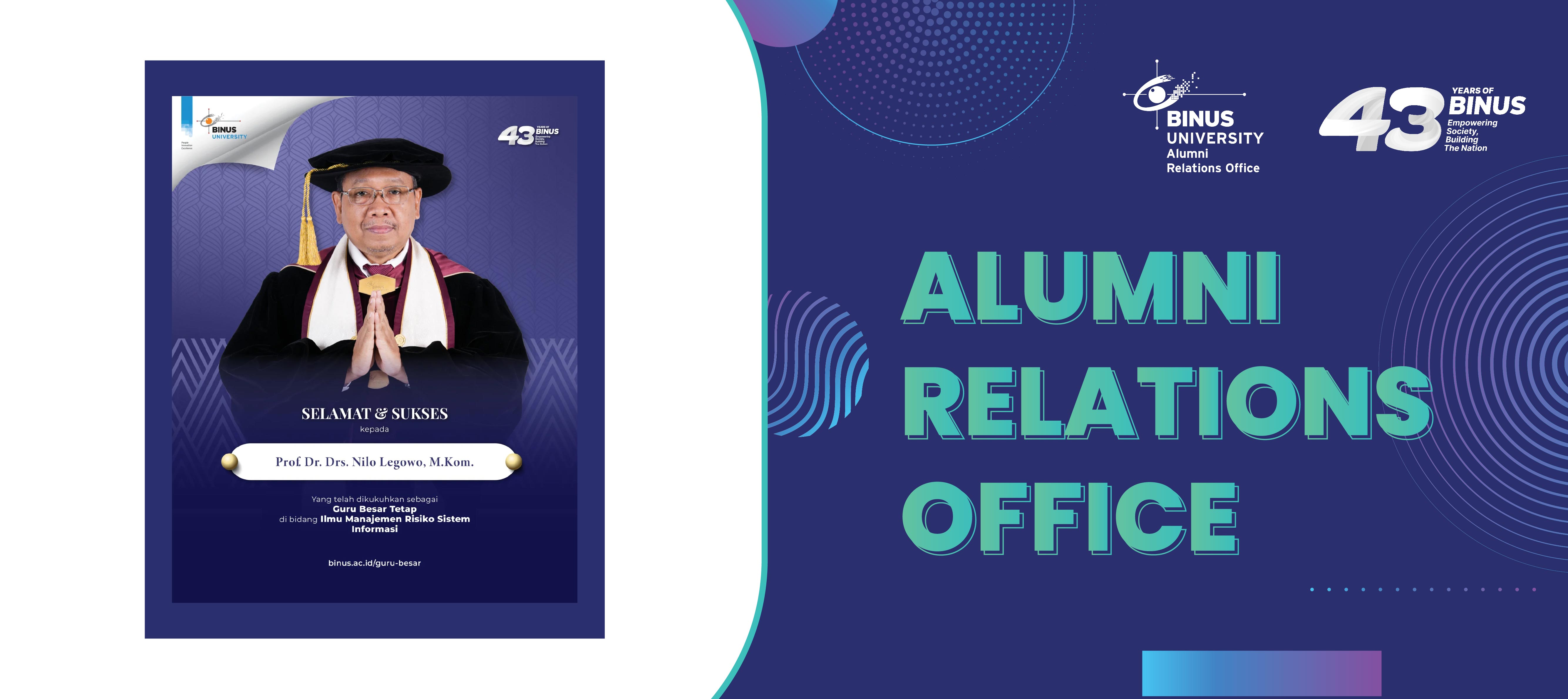 Prof. Drs. Nilo Legowo, M.Kom sebagai Guru Besar