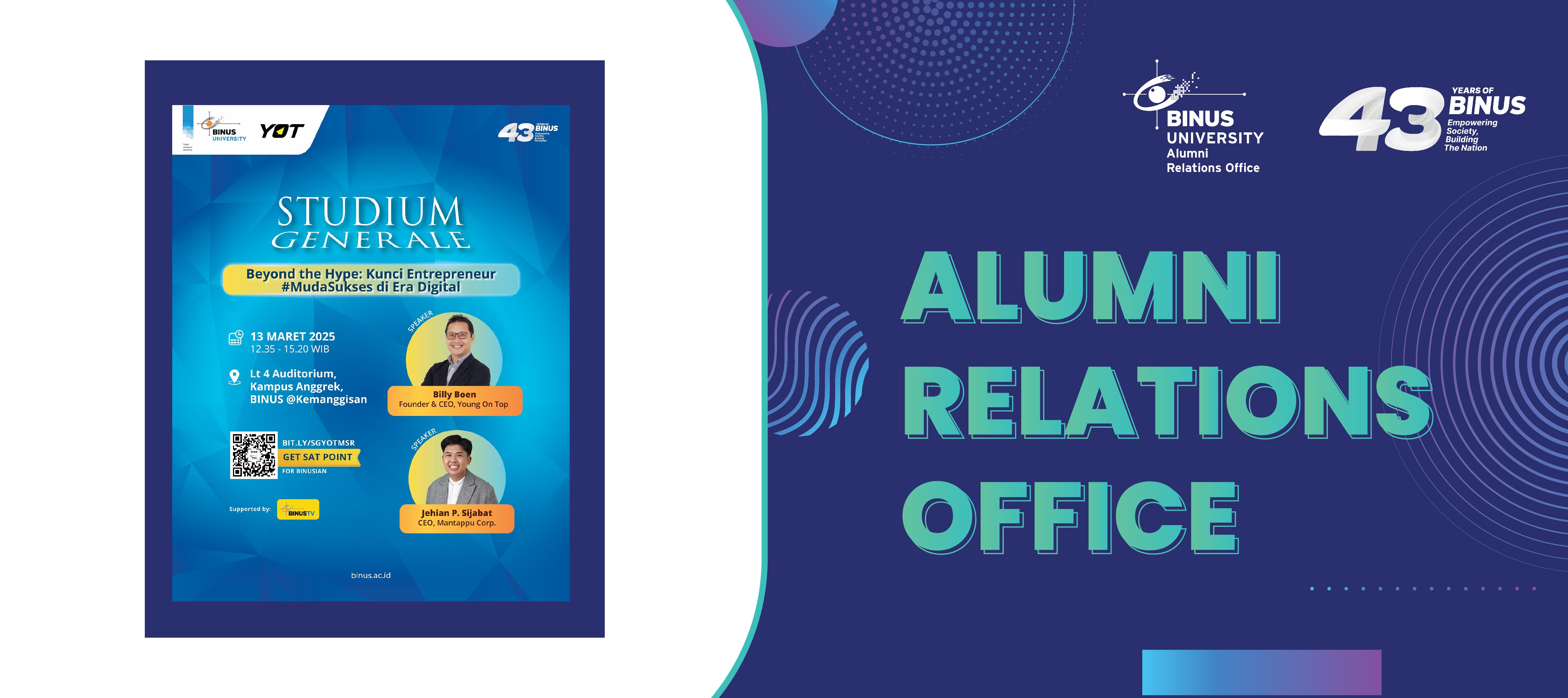 STUDIUM GENERALE Hadir Kembali!