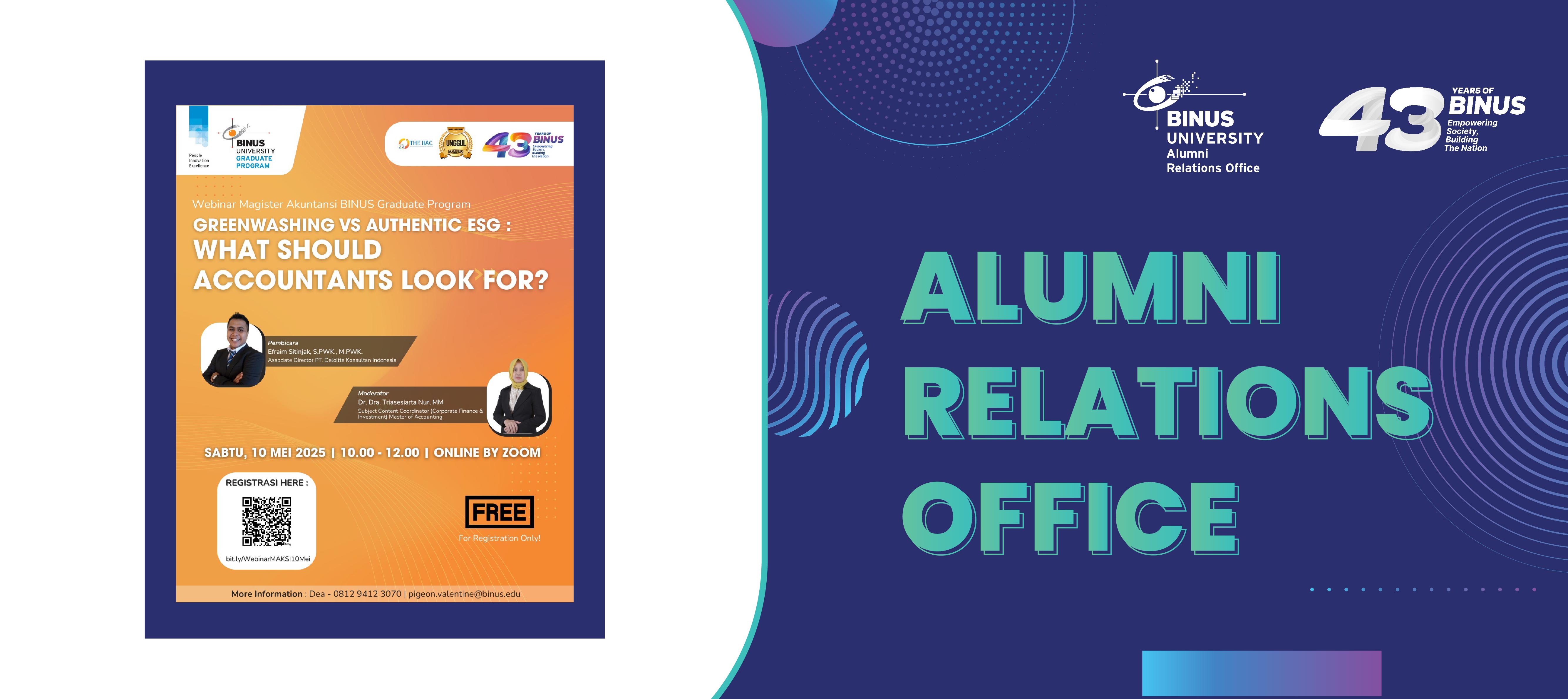 Webinar ESG bersama Magister Akuntansi BINUS Graduate Program & THE IIAC - GRC Community!