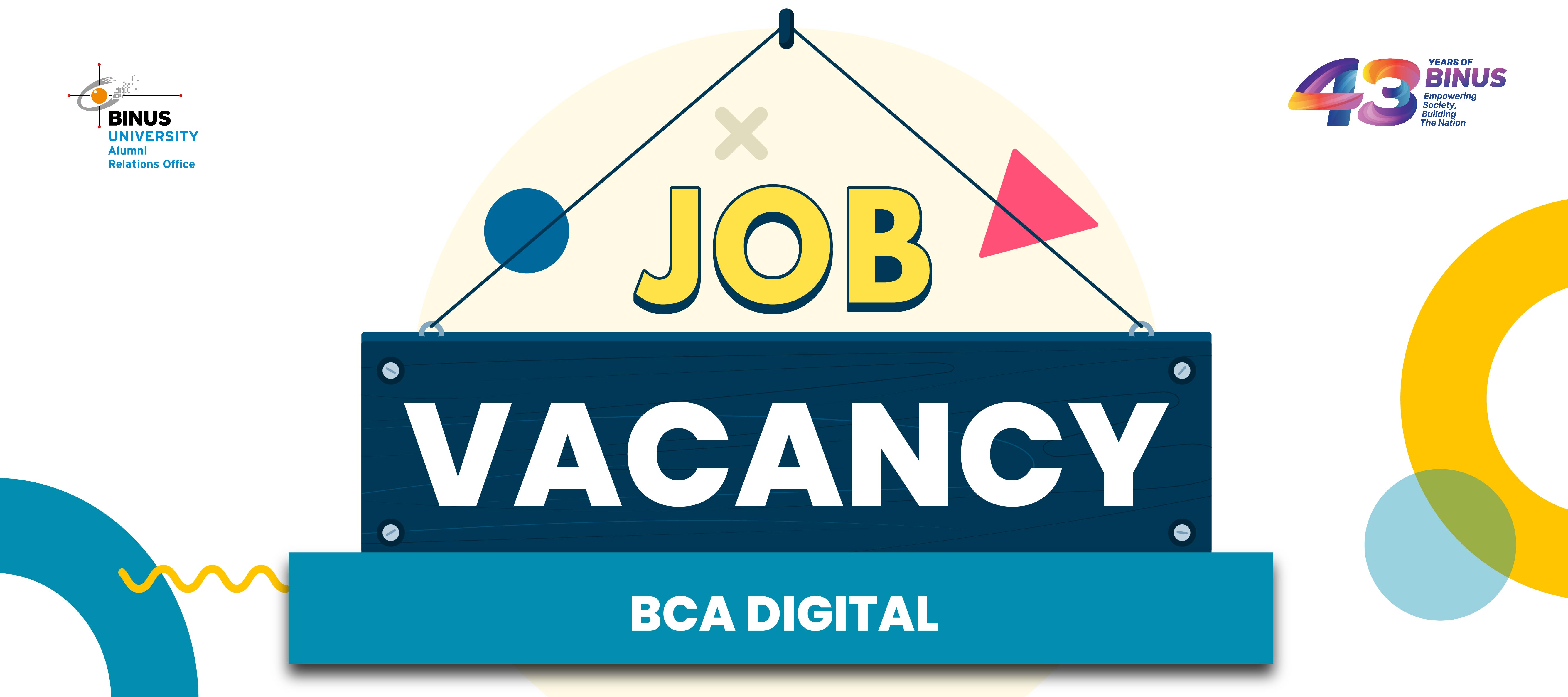 [JOB VACANCY] - BCA DIGITAL