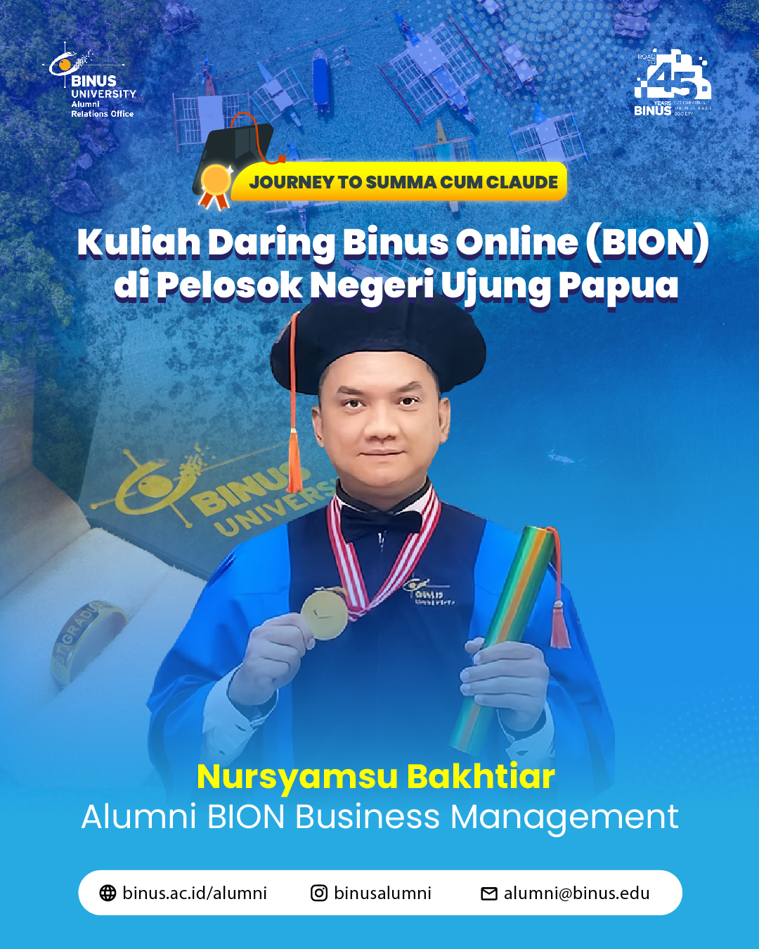 Journey to Summa Cum Claude Nursyamsu Bakhtiar Alumni BION Business Management
