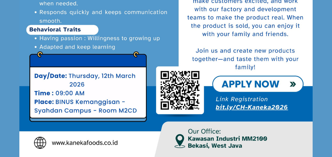 KANEKA FOOD INDONESIA CAMPUS HIRING