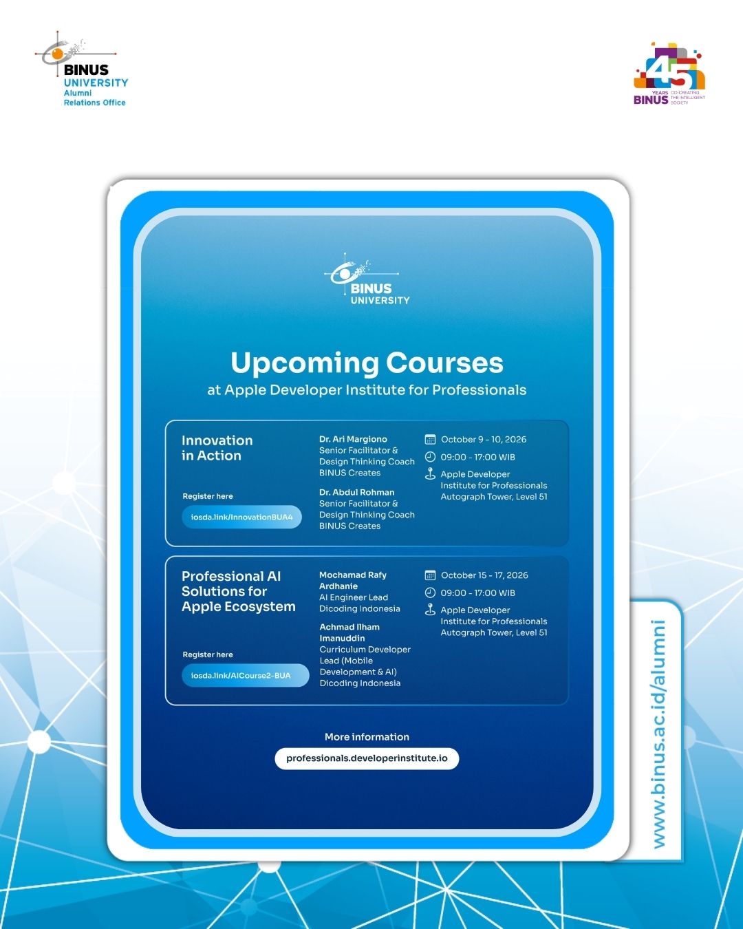 Upcoming Courses Apple Developer